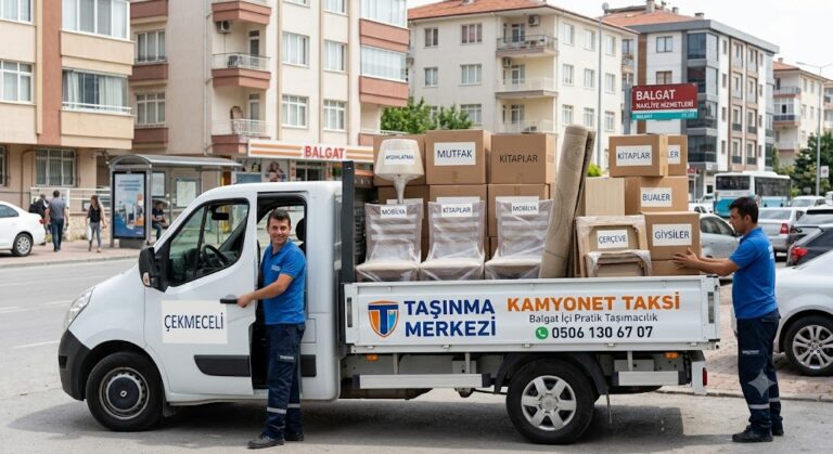 Ankara Balgat bölgesinde, Taşınma Merkezi tarafından sağlanan hızlı ve pratik küçük çaplı eşya taşıma, kamyonet taksi hizmeti.
